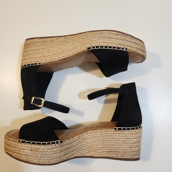 Kelly and Katie Faydrela black Wedges Espadrille Sandals Size 9M - Picture 8 of 11